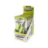 Angled view of the 6ct display of Neon Lemon Ooze Hot Spoons against a white background