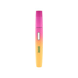 A Sunset Ooze Hot Spoon stands upright with the travel cap attached, on a white background