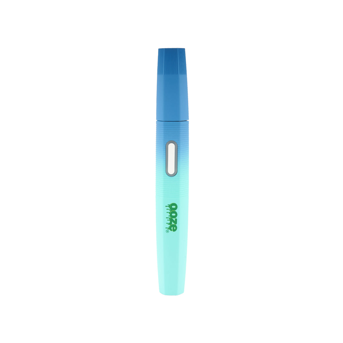 A Waves Ooze Hot Spoon device stands upright with the travel cap attached, against a white background