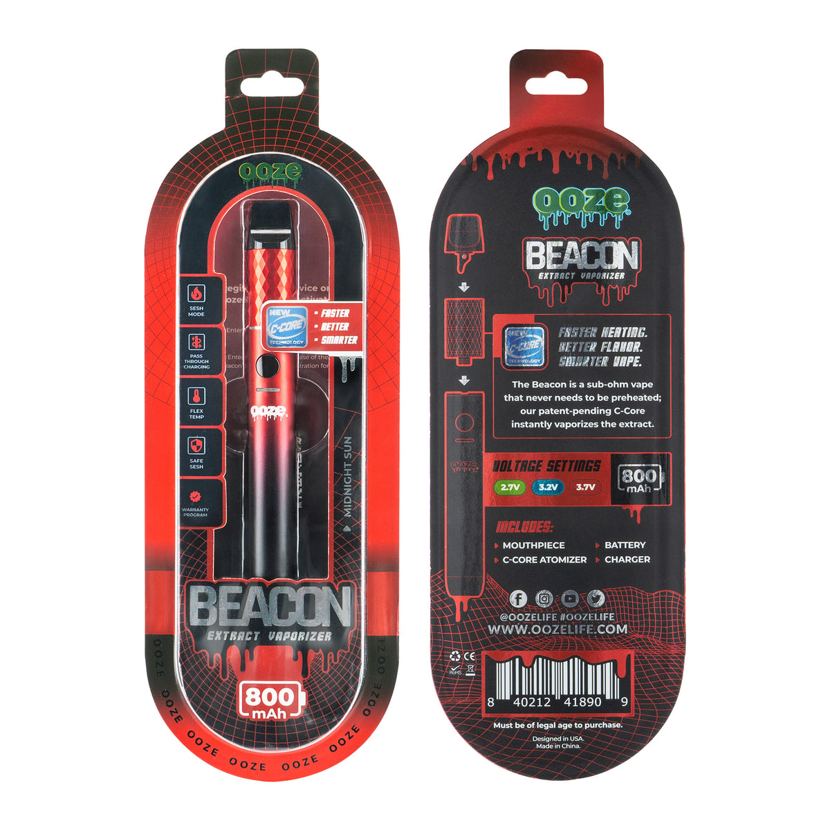 Ooze Beacon Extract Vaporizer – C-Core 800 mAh