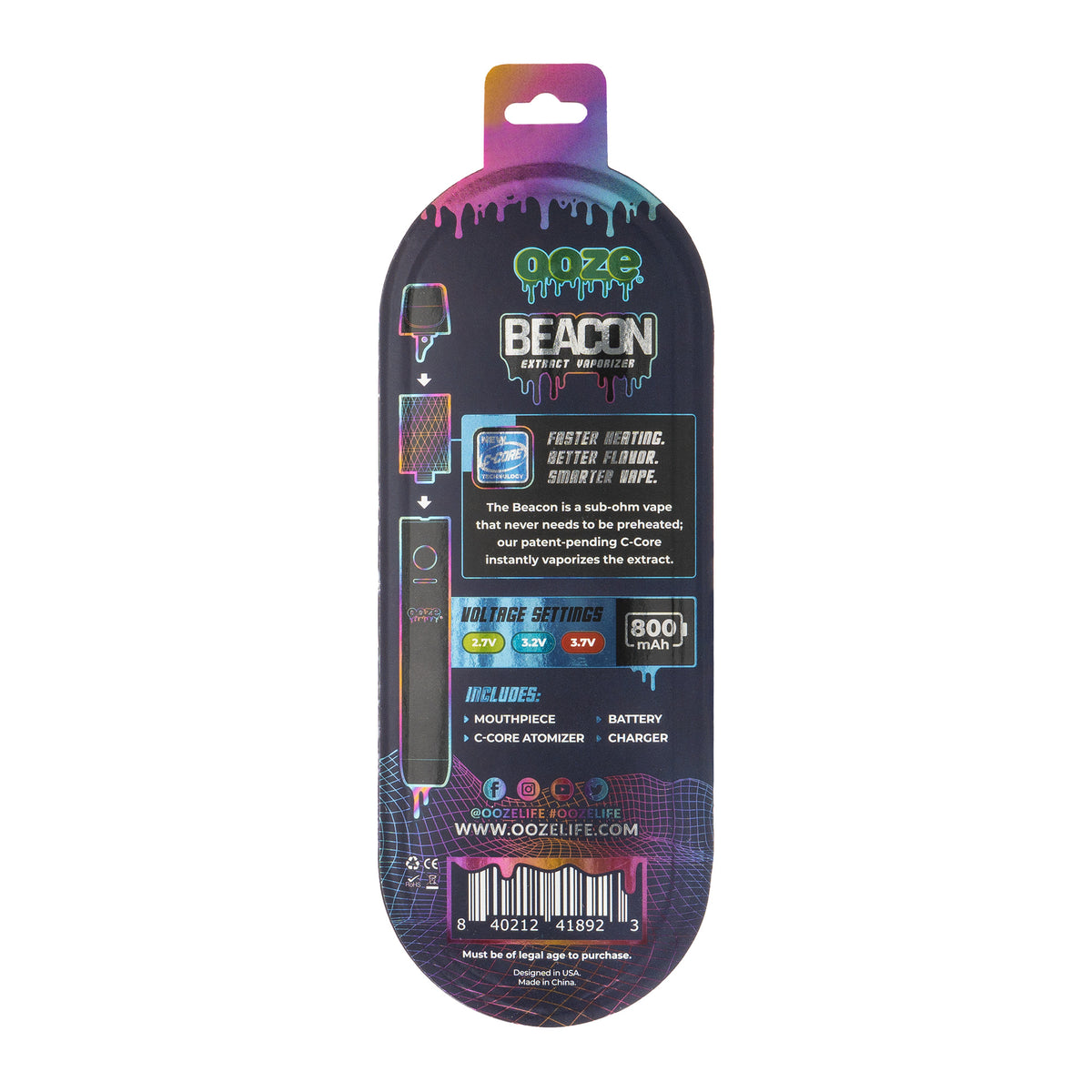Ooze Beacon Extract Vaporizer – C-Core 800 mAh