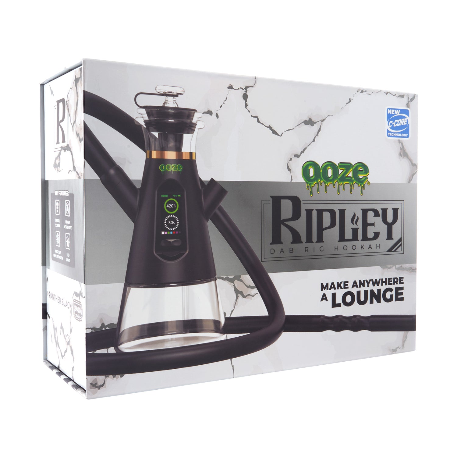 Ooze Ripley Dab Rig Hookah – 2400 mAh C-Core – Cannatron