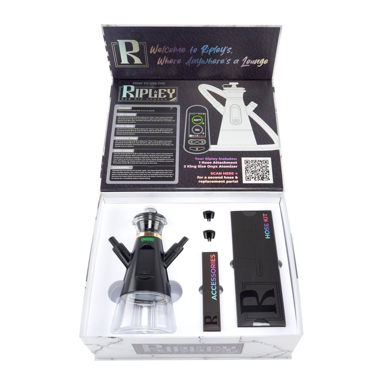 Ooze Ripley Dab Rig Hookah – 2400 mAh C-Core