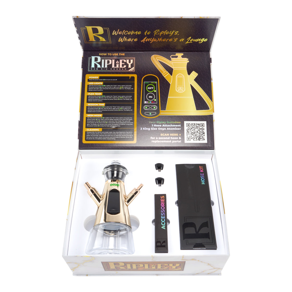 Ooze Ripley Dab Rig Hookah – 2400 mAh C-Core