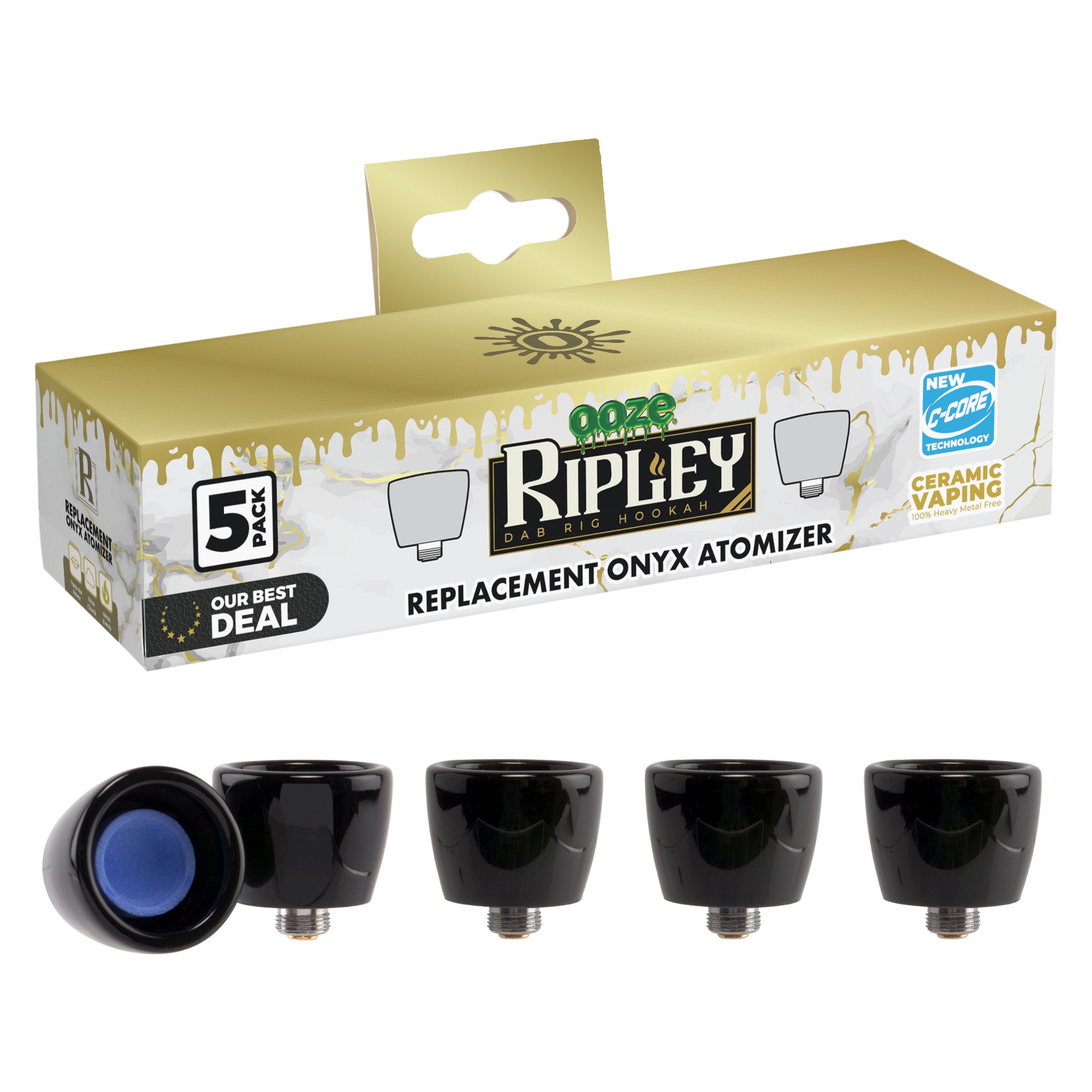 RIPEN Oni Dome2 オニドーム Ooze Ripley King Size Onyx Atomizer Replacement 5-Pack