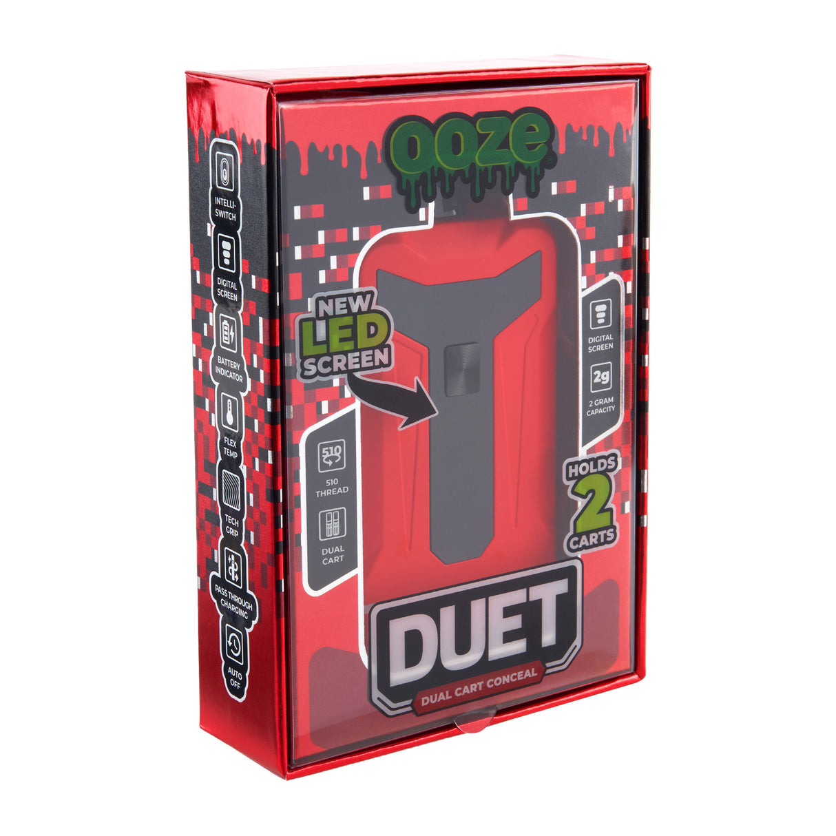 Ooze Duet - 650 mAh 510 Dual Conceal Cart Battery