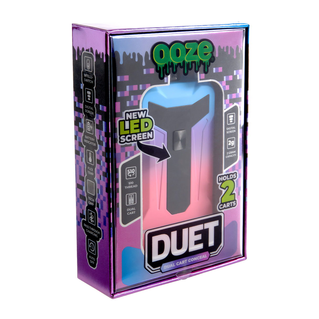 Ooze Duet - 650 mAh 510 Dual Conceal Cart Battery