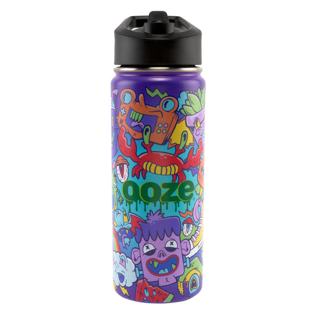 Ooze Stainless Steel 18oz Water Bottle with Straw