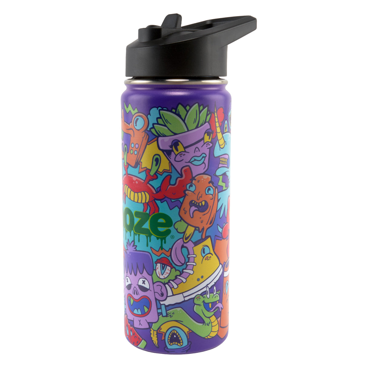 Ooze Stainless Steel 18oz Water Bottle with Straw