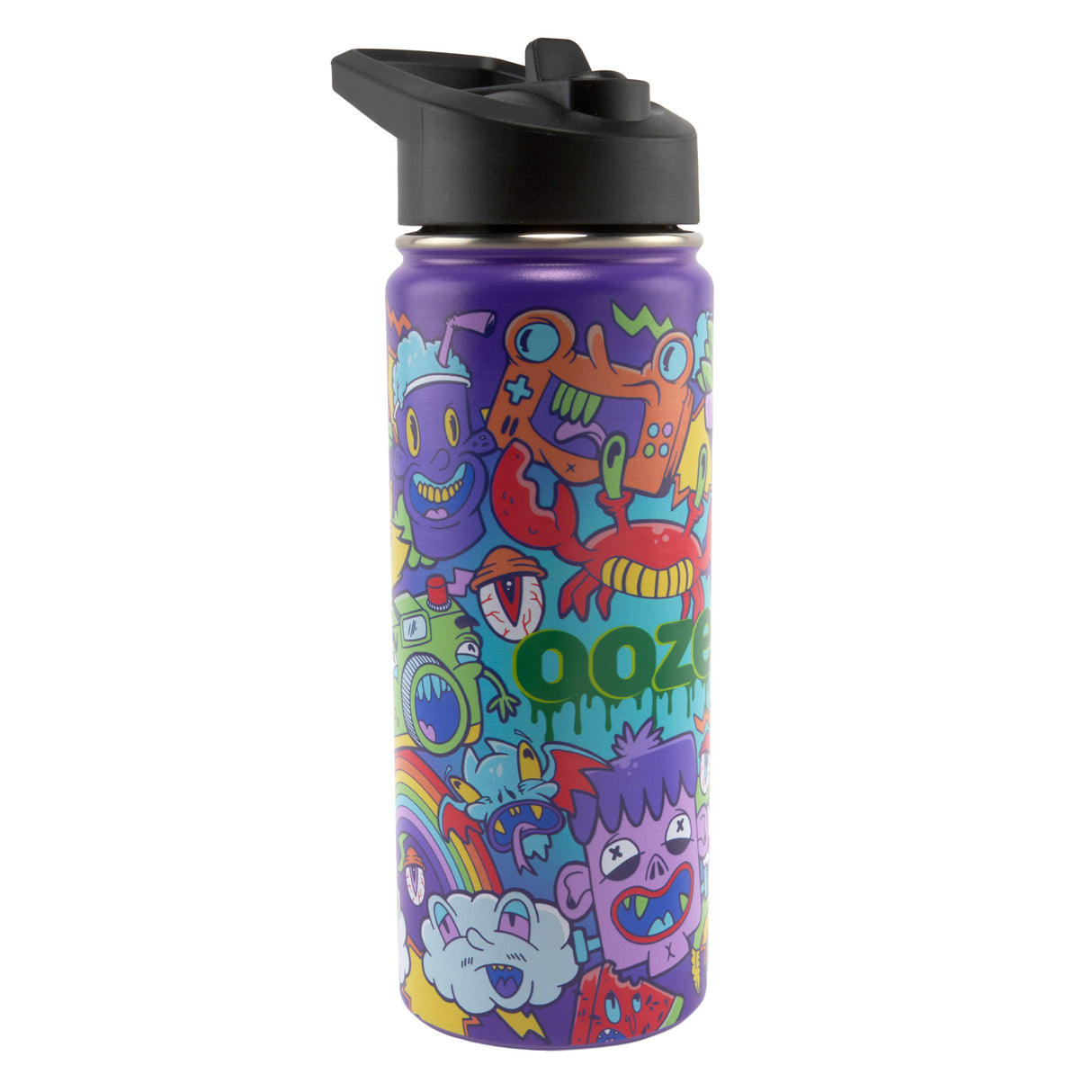 Ooze Stainless Steel 18oz Water Bottle with Straw