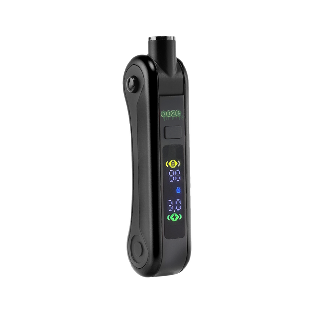 Black Ooze Hinge device with digital display on a white background