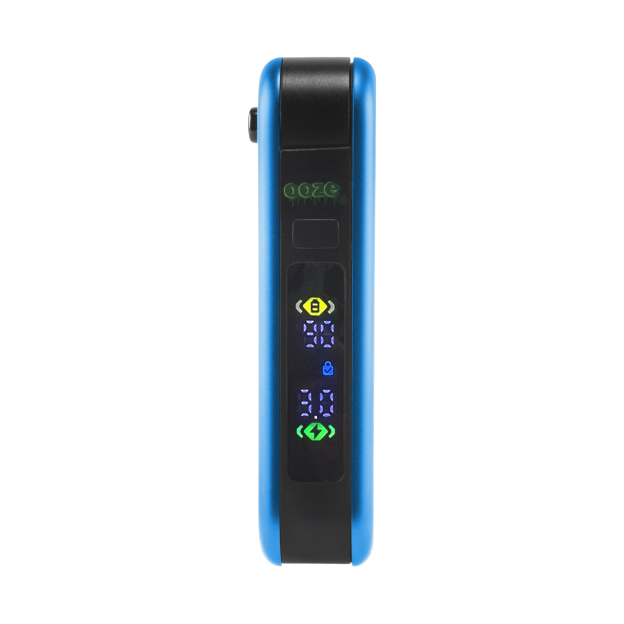 Blue Hinge with digital screen turned on, 510 thread in closed position