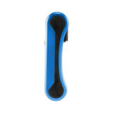 Side view of blue Hinge, 510 thread in closed position