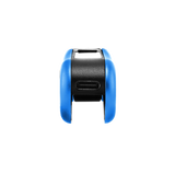 Bottom view of the blue Hinge, showing type-c port