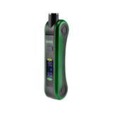 Green Ooze Hinge vape device with digital display on a white background