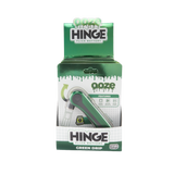Box of green Ooze Hinge vape battery packaging on a white background