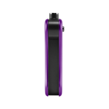 Back of purple Hinge vape battery, 510 thread in use position