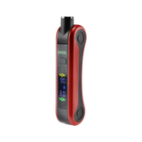 Red Ooze Hinge vape device with digital display on a white background