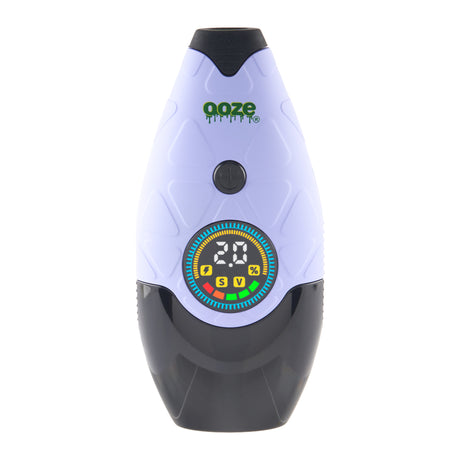Purple Ooze Hover Concentrate Vaporizer with digital screen turned on, cap on