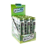 Angled view of green Pinch dry herb vape display