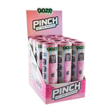 Angled view of pink Pinch dry herb vape display