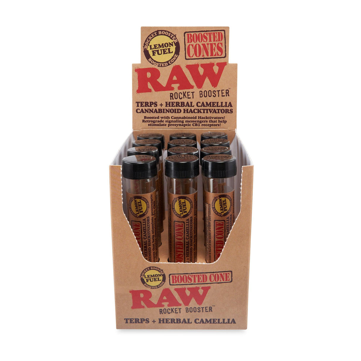 RAW Rocket Booster Terpene-Infused Cones 12ct Display