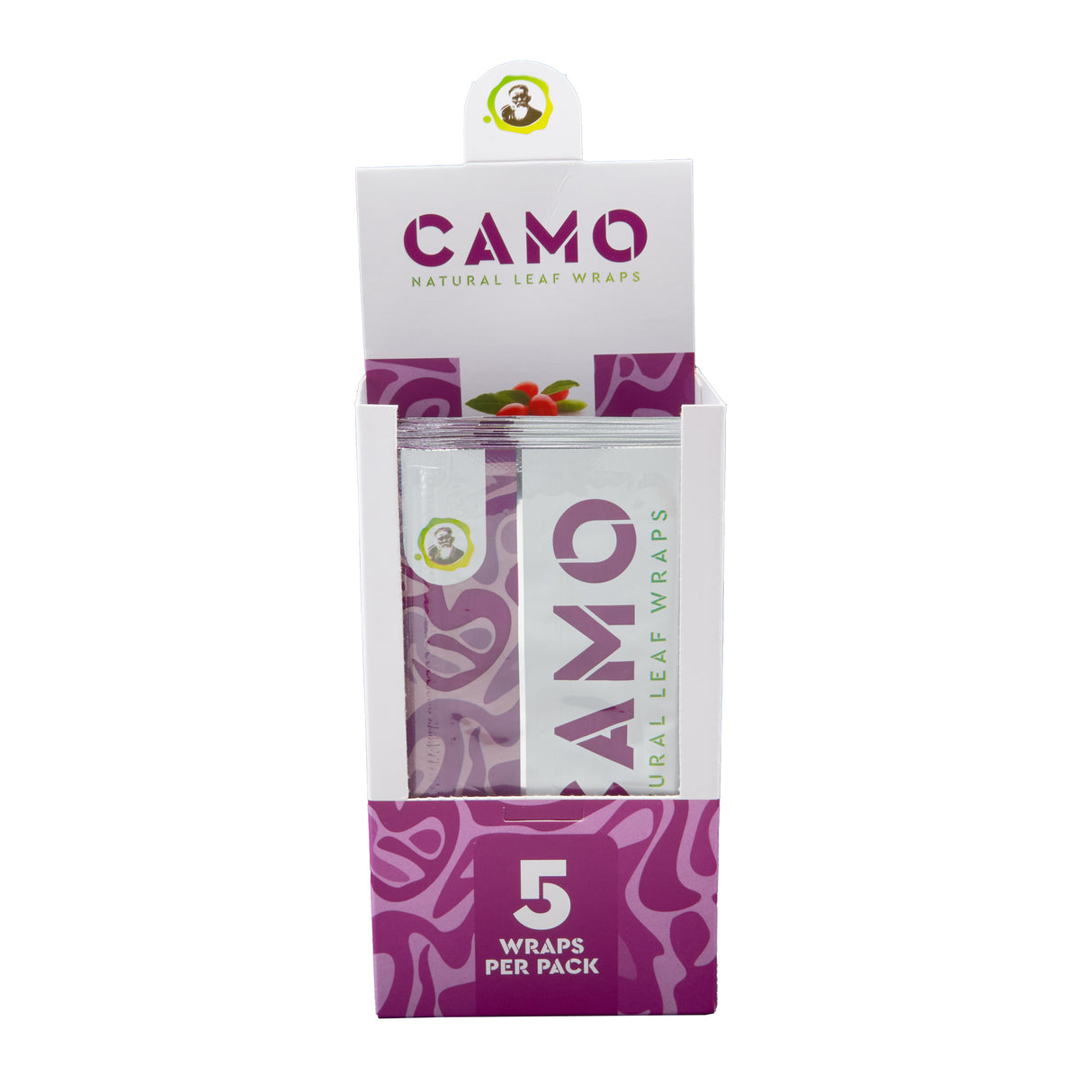 Camo Natural Leaf Wraps 5pk – 25ct