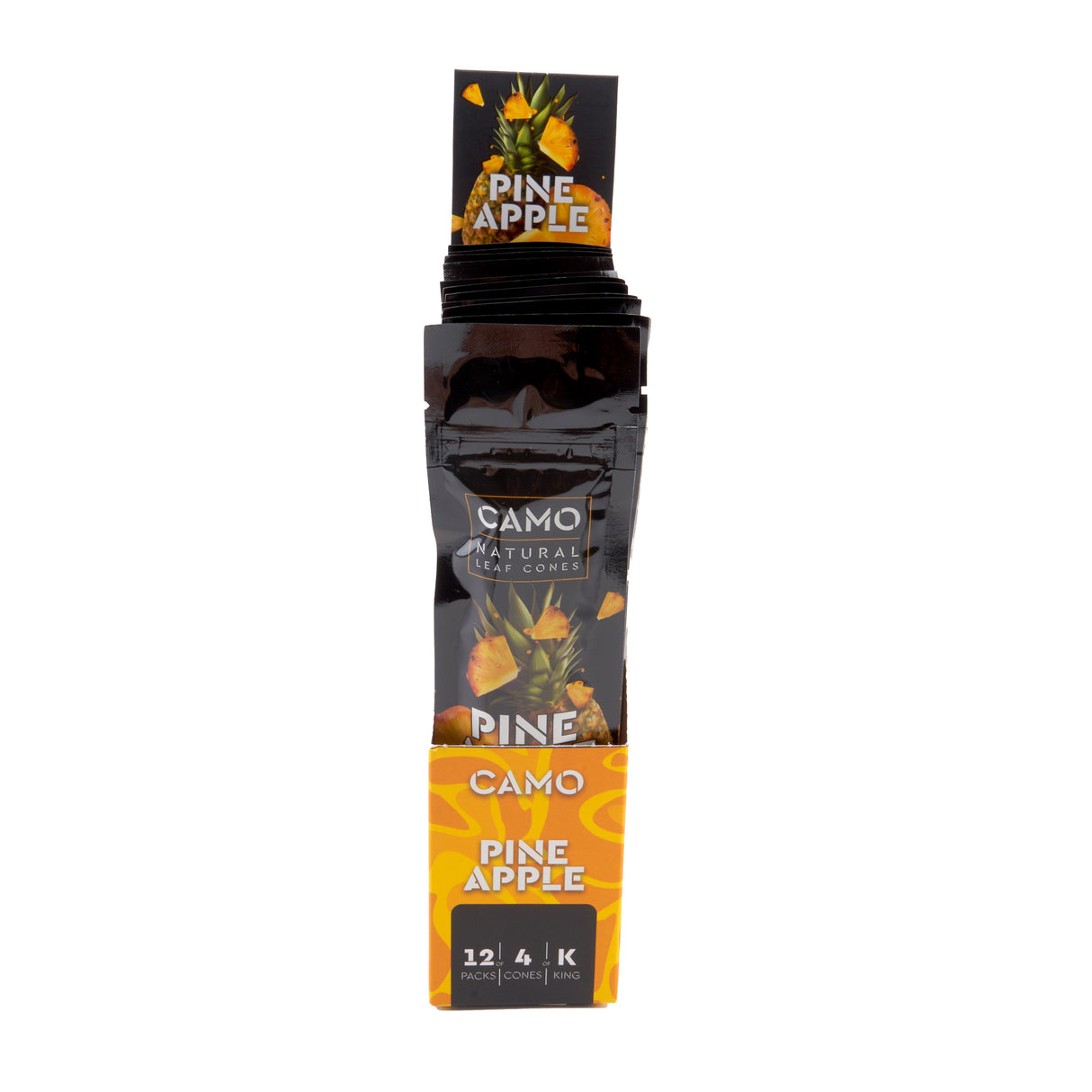 Camo Natural Leaf Cones 4pk – 12ct