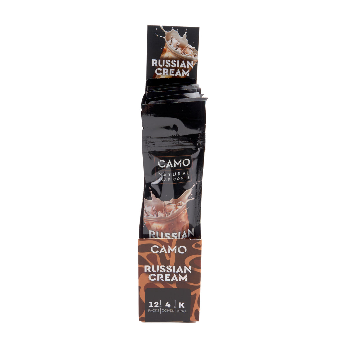 Camo Natural Leaf Cones 4pk – 12ct