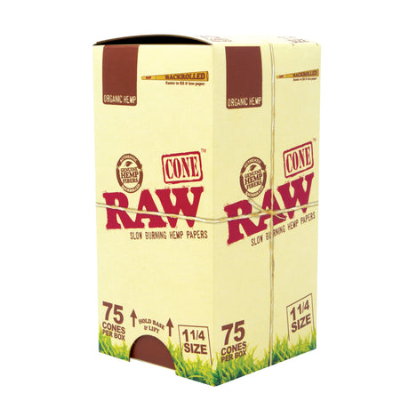 RAW Organic 1 ¼ Size Backrolled Cones – 75ct