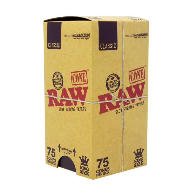 RAW Classic King Size Backrolled Cones – 75ct