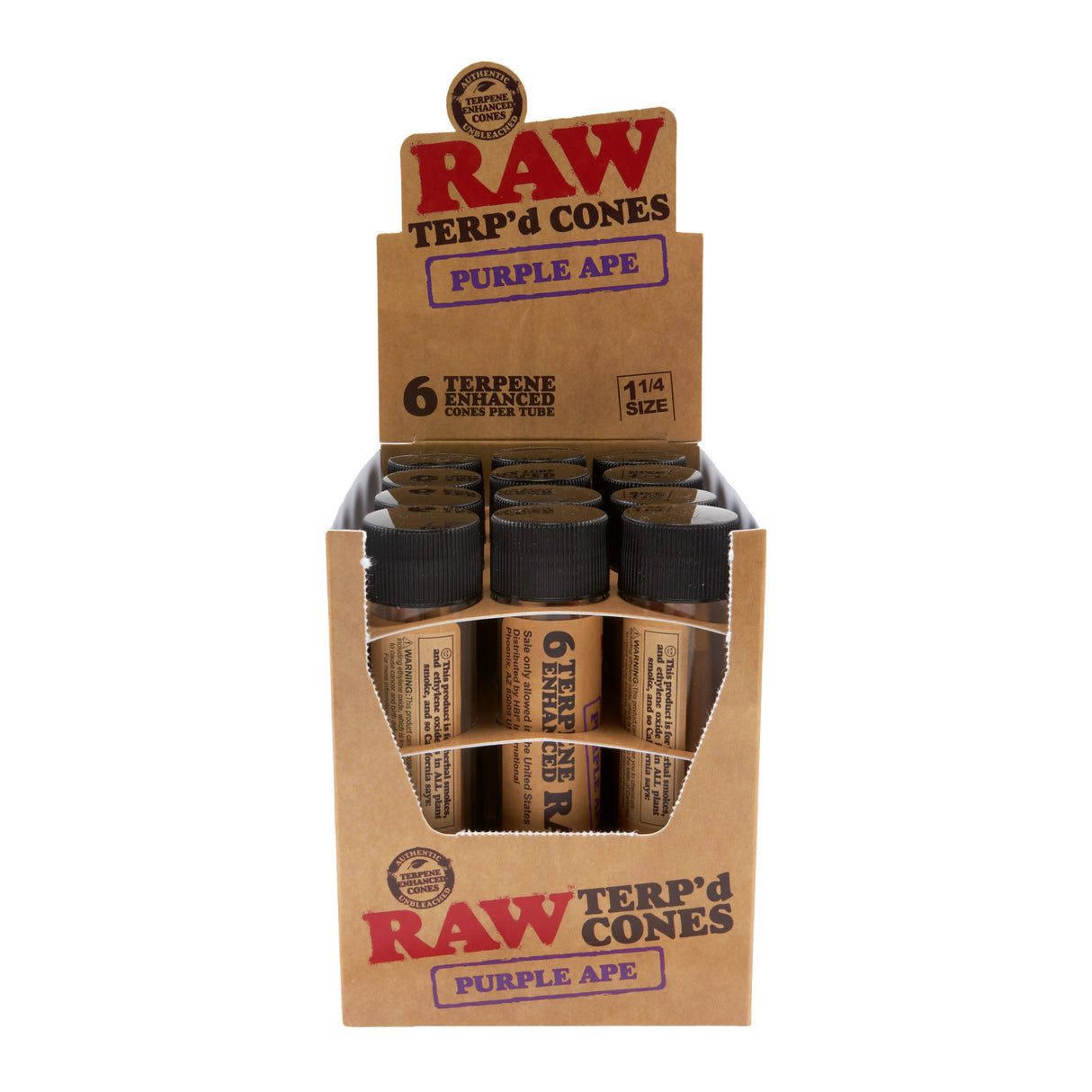 RAW 1 ¼ Terp’d Cones 6pk – 12ct