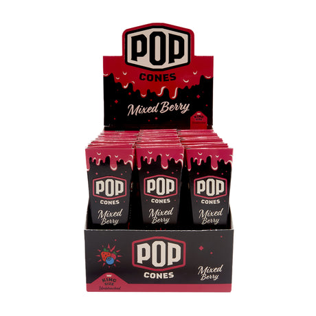 Pop Cones King Size Unbleached 3pk Cones – 24ct Display