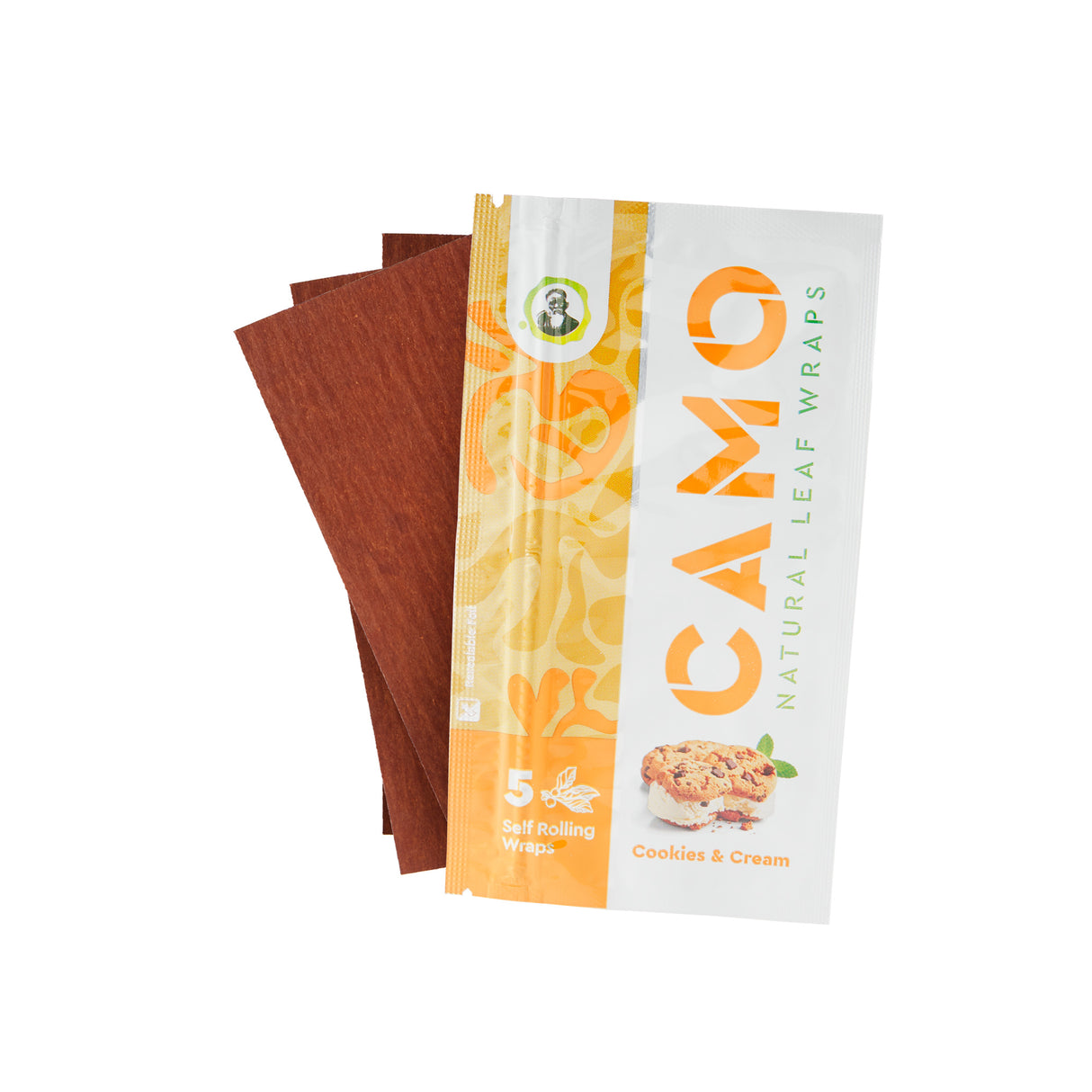 Camo Natural Leaf Wraps 5pk – 25ct