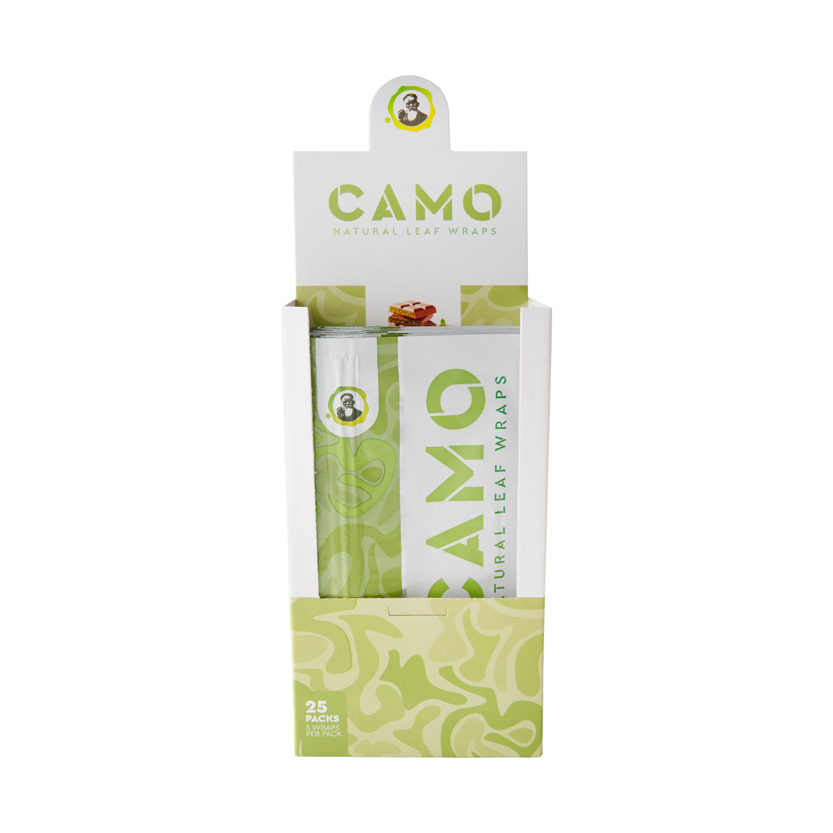 Camo Natural Leaf Wraps 5pk – 25ct