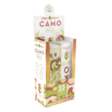 Angled view of a 25ct display of Camo x Pod Juice Russian cream matcha wraps