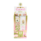 A 25ct display of Camo x Pod Juice strawberry yuzu matcha wraps on a white background
