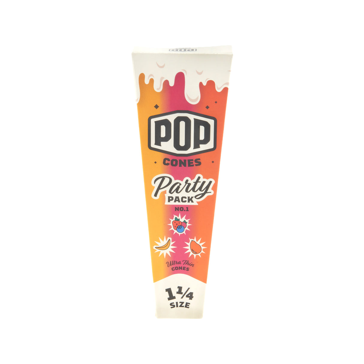 Pop Cones Ultra Thin 1 ¼ Size Cones – 6pk – 24ct – Assorted