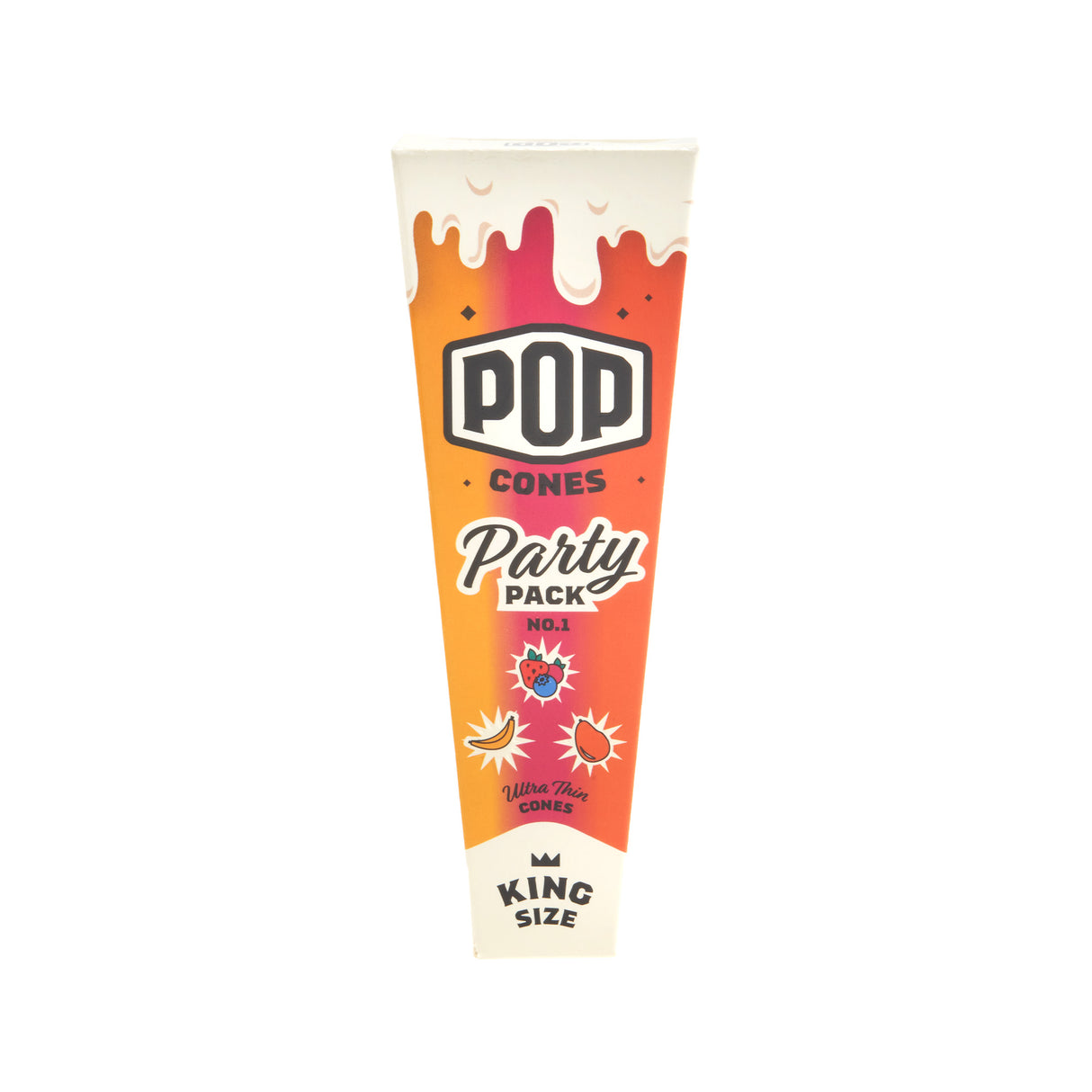 Pop Cones Ultra Thin King Size Cones – 3pk – 24ct – Assorted