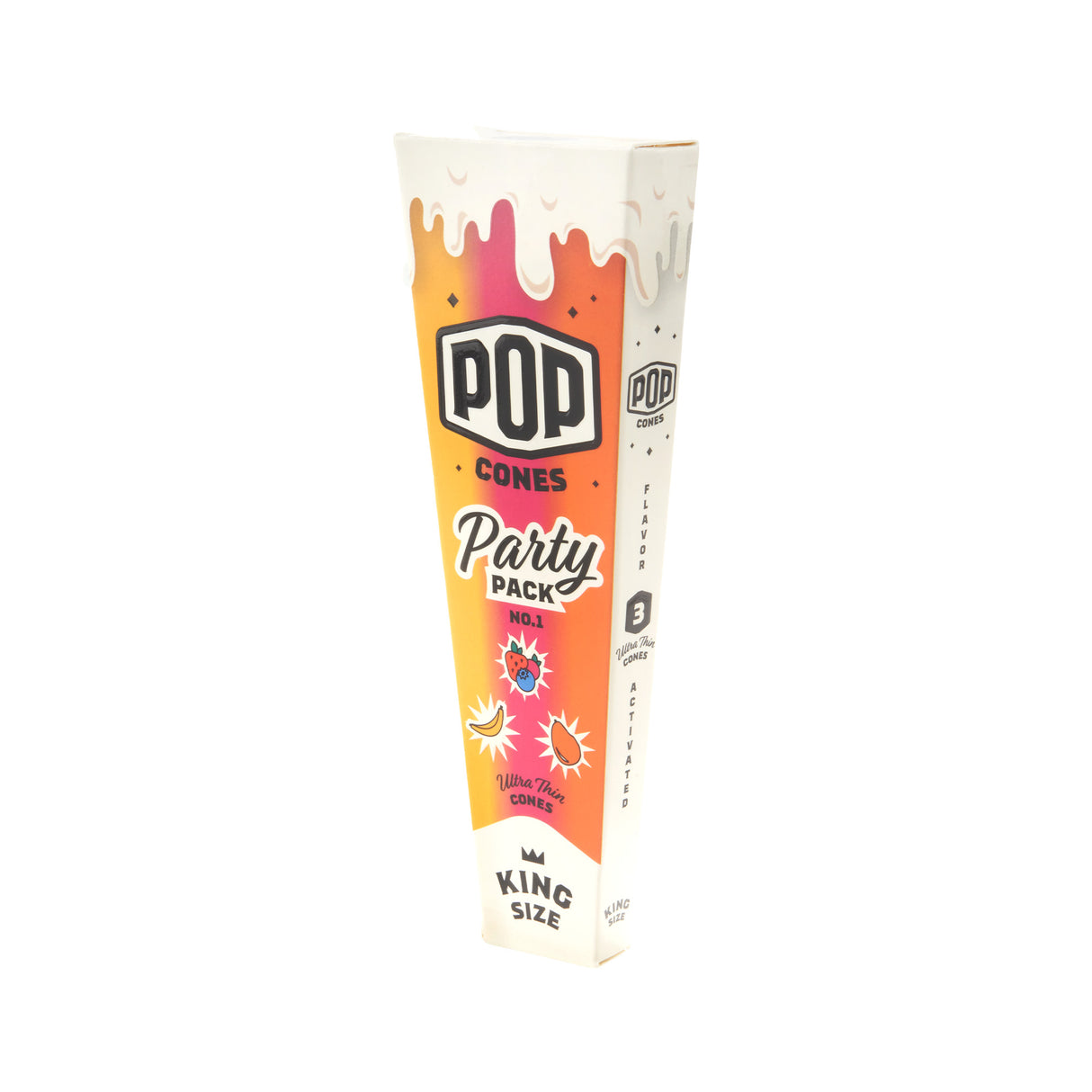 Pop Cones Ultra Thin King Size Cones – 3pk – 24ct – Assorted