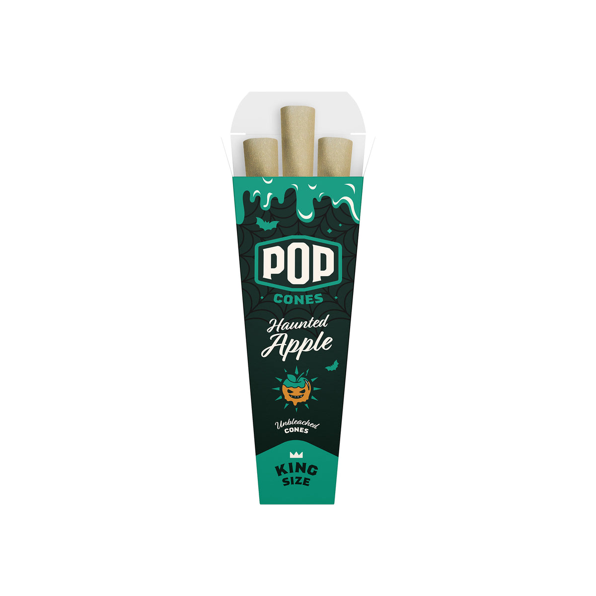 Pop Cones Unbleached King Size Cones – 3pk – 25ct – Scary Pack