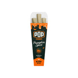 Single 3-pack box of Pop Cones king size pre-rolled cones in Pumpkin Spice flavor