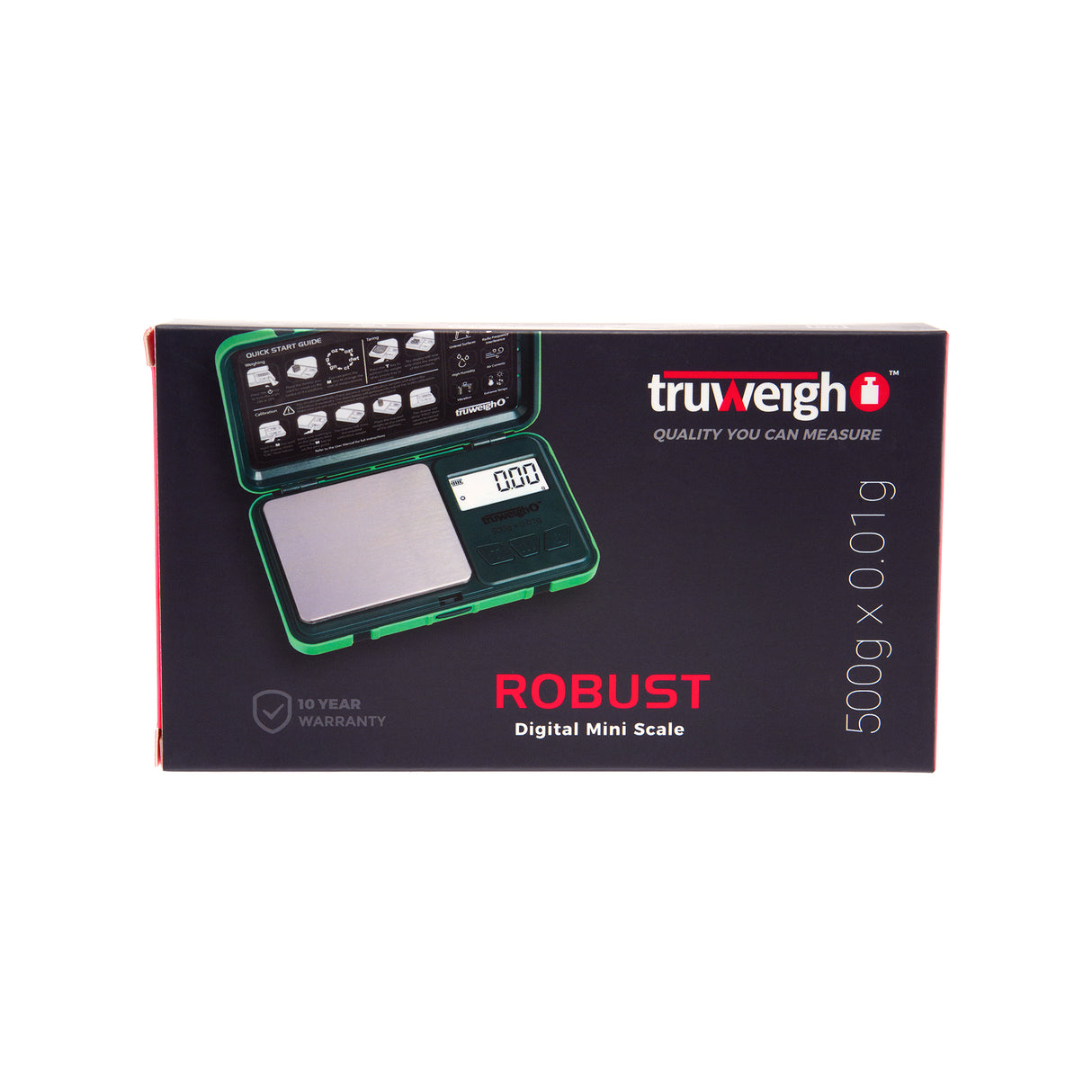 Truweigh Robust Digital Mini Scale – 500g x 0.01g