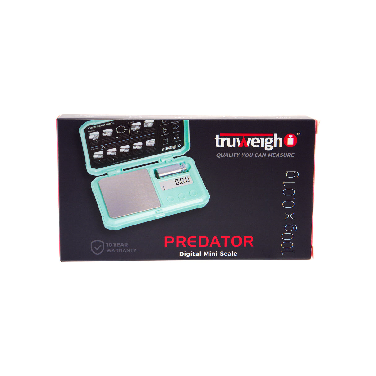 Truweigh Predator Mini Scale with Weight – 100g x 0.01g