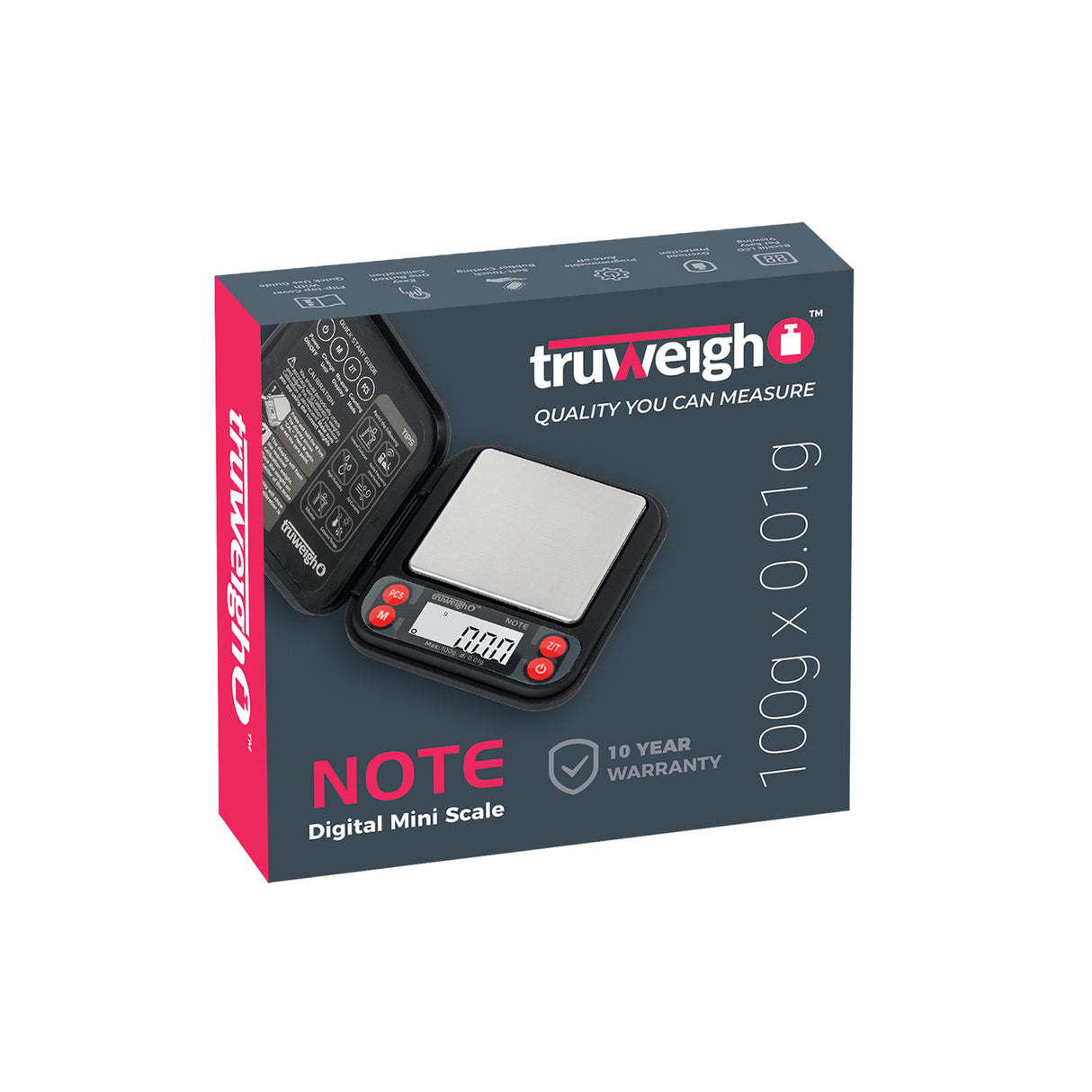 Truweigh Note Digital Mini Scale - 100G x 0.01G