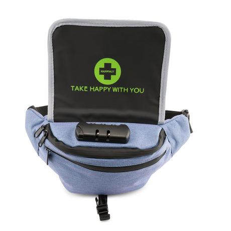 Happy Pack Dab by Happy Kit All-in-One Smell Proof Travel Kit Fanny Pack for Concentrates
