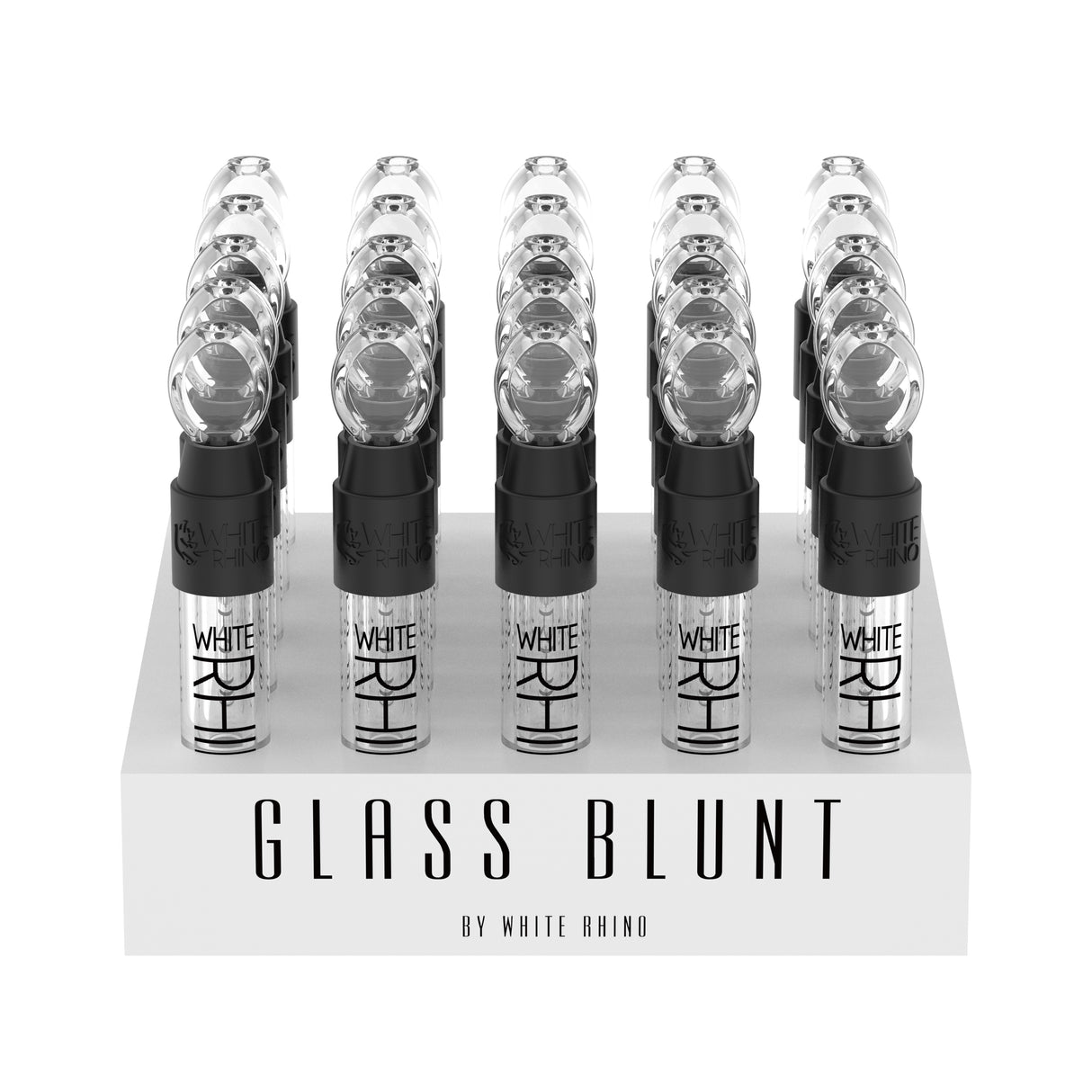 White Rhino Glass Blunt Slider 25ct Display