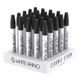 White Rhino Ceramic Dab Straw 25ct Display