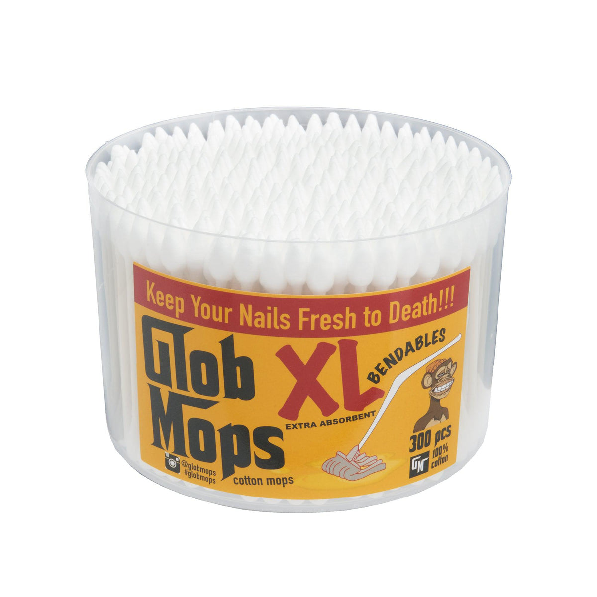 Wholesale Glob Mops XL Bendable Cotton Swabs 300ct Cannatron