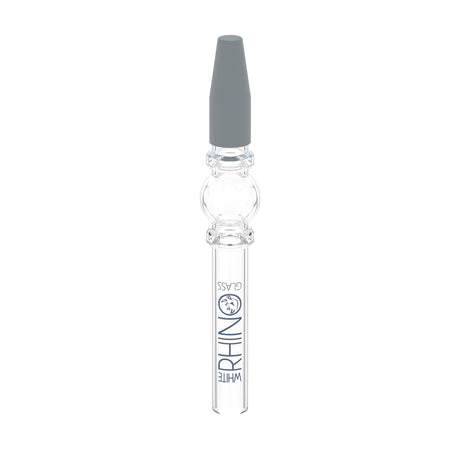 White Rhino Quartz Glass Dab Straw 25ct Display - V3